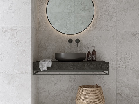  浴室套装013d模型 