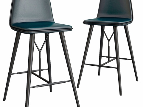  脊柱木基吧凳3d模型 