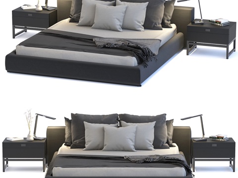  Groundpiece Flexform床3d模型 