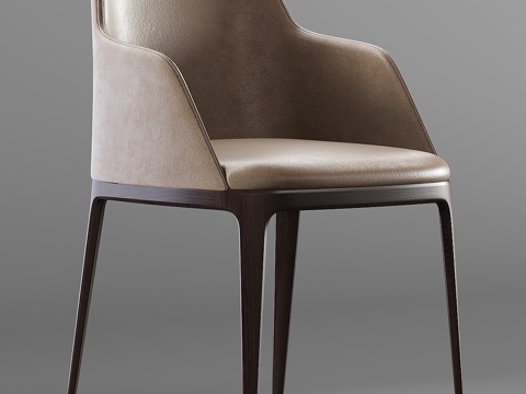  Poliform_GRACE_皮革椅3d模型 