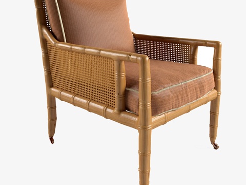  摄政风格竹椅3d模型 