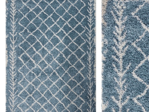  Think Rugs波西米亚风7043蓝毯3d模型 