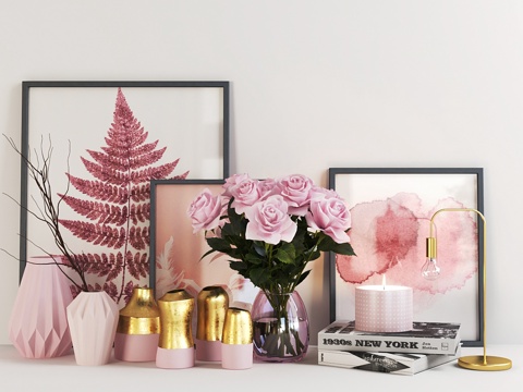  套装233 -粉色3d模型 