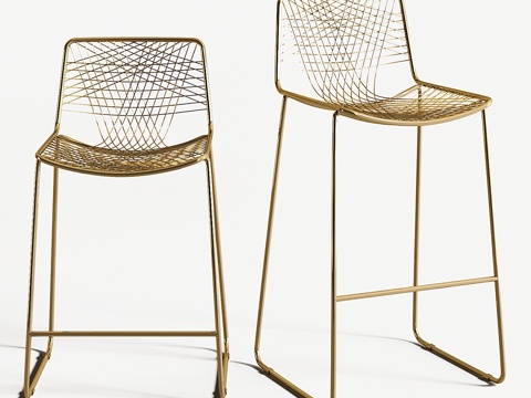  Bar stool alpha brass3d模型 