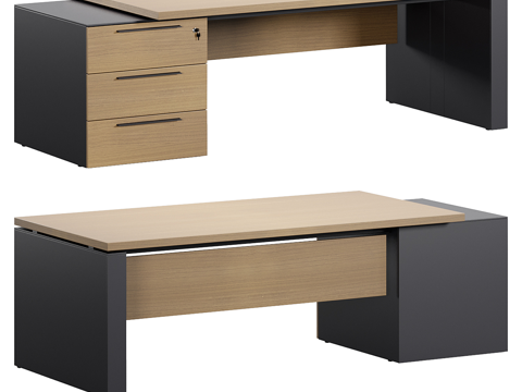  北欧简约书桌  书桌  简约书桌  桌子 办公桌3d模型 