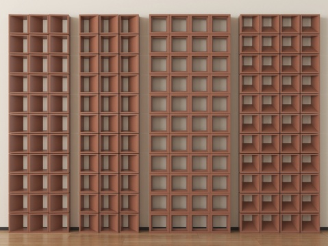  现代砖 水泥砖 水泥砖隔断 红砖 花砖 镂空预制砖3d模型 