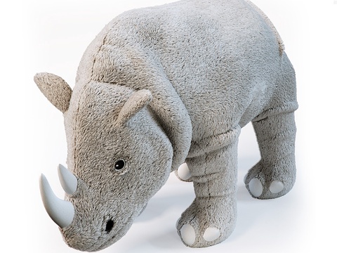  软玩具，犀牛 DUNGEL3d模型 