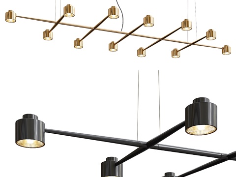  蜘蛛吊灯3d模型 