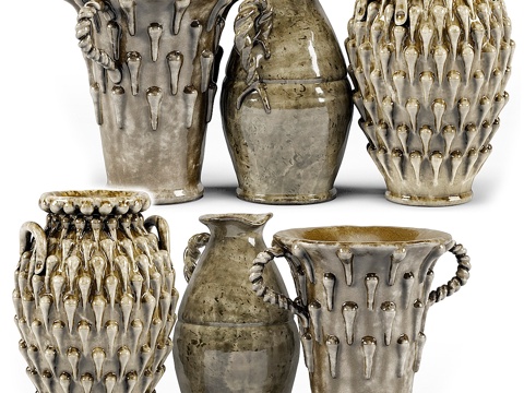  法式花瓶套装3d模型 