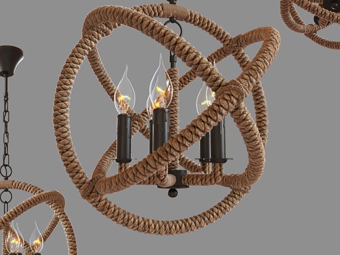  Tomshine吊灯绳5 Rope LOFT1194-53d模型 