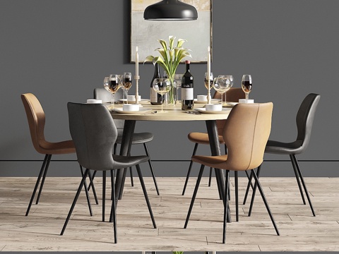  餐桌套装273d模型 