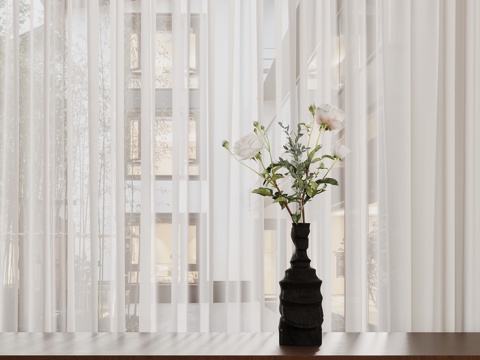 法式花瓶 花艺su模型