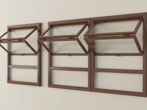 现代折叠窗 上下折叠窗 窗户 门面门头su模型