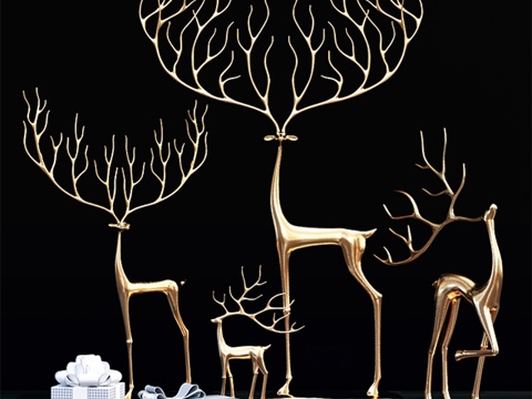  快乐驯鹿3d模型 