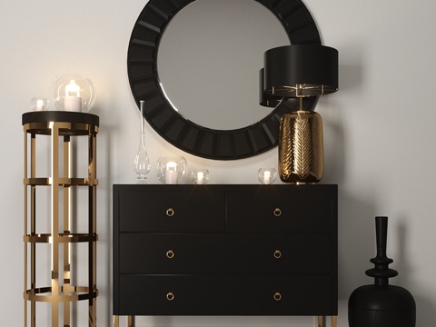  金色套装3d模型 