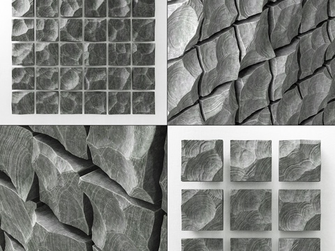  岩石装饰板    装饰板3d模型 