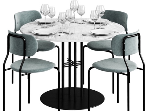  GUBI餐桌套装23d模型 