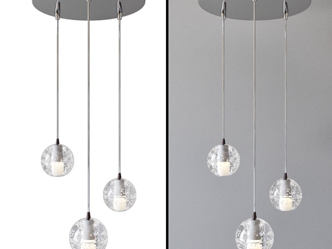 Bocci led水晶玻璃球3（设计师：Omer Ar）3d模型 
