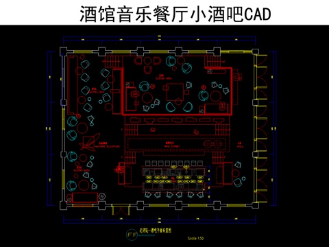 酒馆音乐餐厅小酒吧CADcad施工图