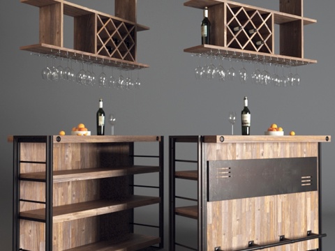  City Bar Counter Nook & Cranny3d模型 