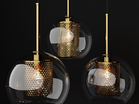  北欧风格玻璃灯 CATCH013d模型 