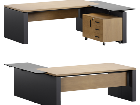  北欧简约书桌 书桌 简约书桌 桌子 办公桌子3d模型 