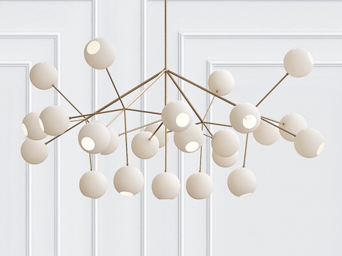  独特雪晶发光雕塑3d模型 