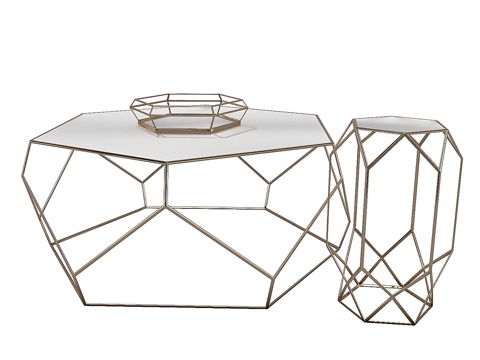  柏拉图古金边几3d模型 