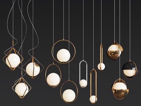  吊灯系列 - 4款3d模型 