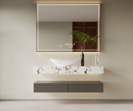 现代简约浴室柜 洗手台su模型