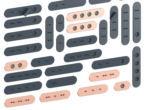  椭圆开关插座面板3d模型 