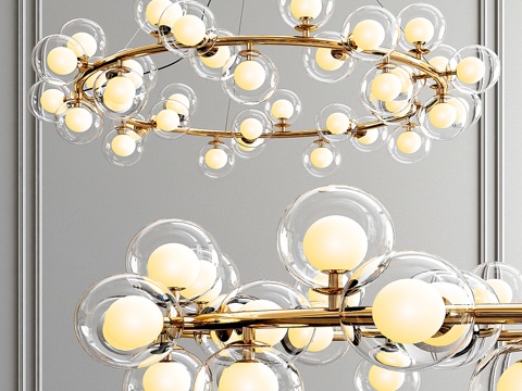  装饰性现代吊灯3d模型 