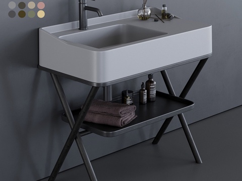  Ceramica Cielo Siwa 洗手盆3d模型 