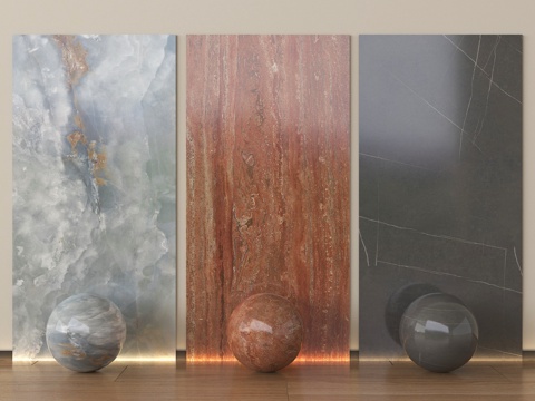  现代石材 大理石 岩板 护墙板 背景墙3d模型 