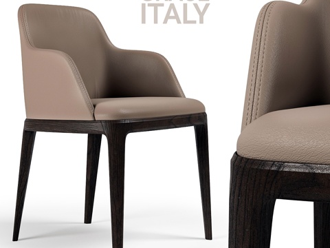  Poliform Grace 2米色椅3d模型 