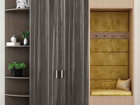  现代衣柜3d模型 