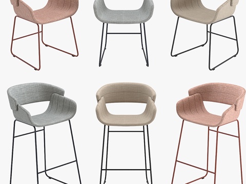  BluDot Racer 餐椅及吧凳3d模型 