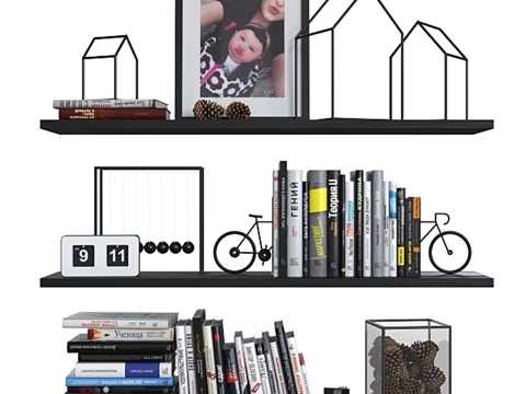  层架装饰3d模型 