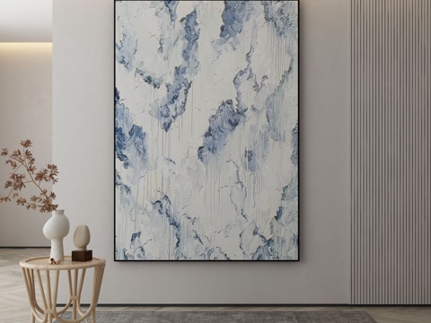  现代侘寂挂画 油画3d模型 