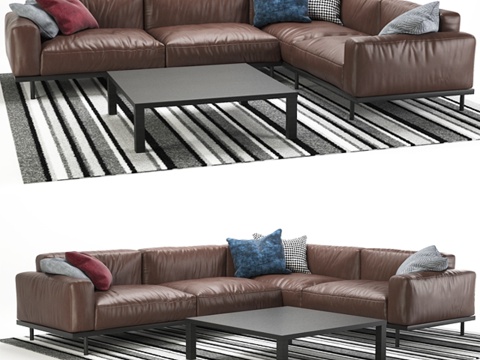  Naviglio沙发 arflex皮革3d模型 