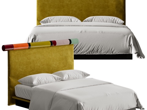  bolzan Rosary 包豪斯双人床 地台床 儿童床su模型 