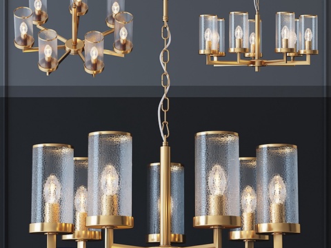  凯莉·韦斯特勒 LIAISON 单层吊灯 73d模型 