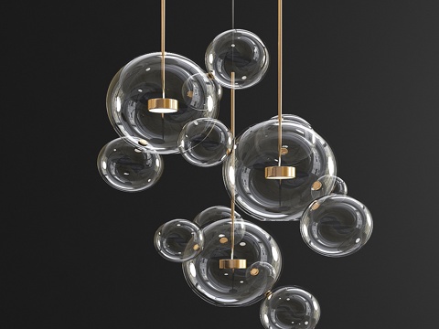  Giopato &amp; Coombes Bolle 吊灯 - 13d模型 