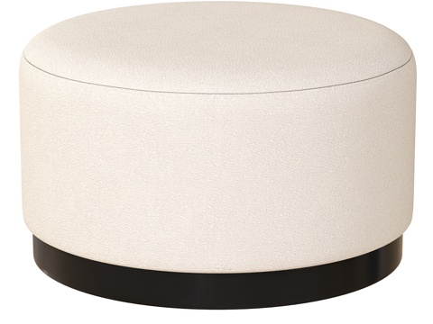  Lara 大号象牙色布艺圆凳3d模型3d模型 