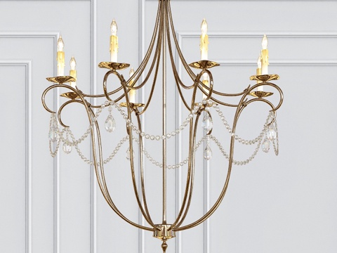  水晶灯吊灯3d模型 