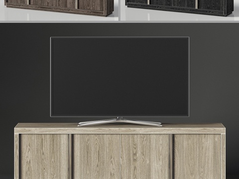  贝兹面板四门媒体柜3d模型 