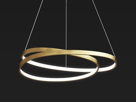  Endon涂鸦环形吊灯 金色Lea款3d模型 