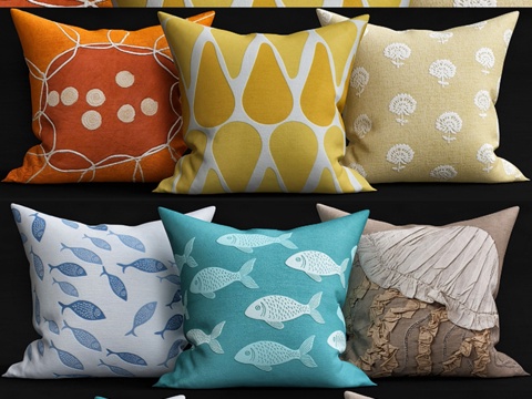  装饰靠枕3d模型 