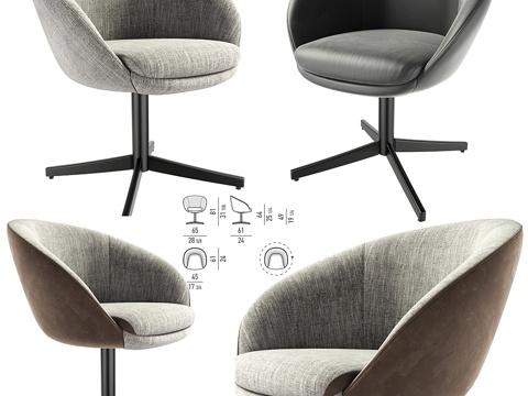  Russell餐椅3d模型 