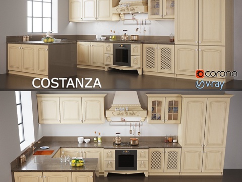  ARREX专属COSTANZA经典厨房系列3d模型 